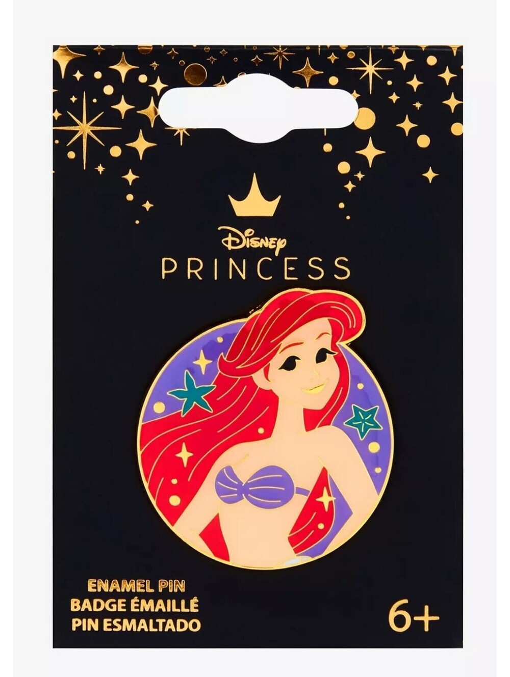 Loungefly Disney The Little Mermaid Ariel Seashell Circular Enamel Pin